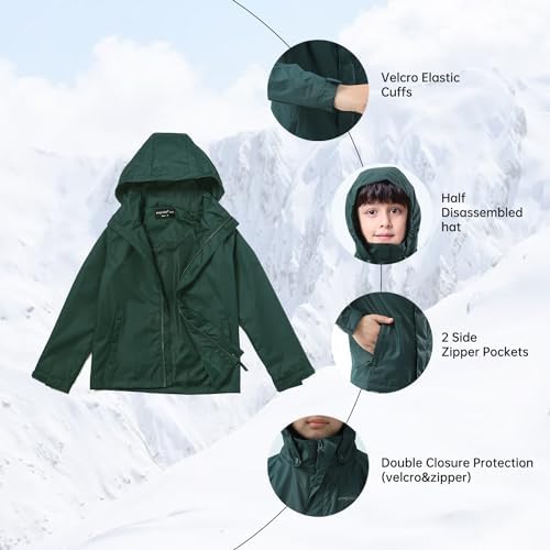 DEAL ON Boys Waterproof Rain Jacket