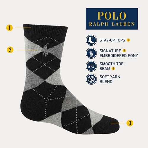 Polo Ralph Lauren Boys Socks - Argyle Pattern - 3-Pack