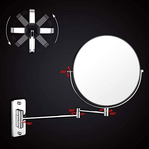 LCARY Wall Mirror 8 360 Swivel Bathroom MakeUp Mirror