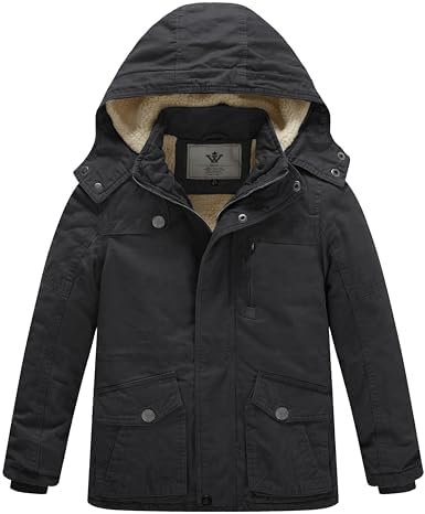 WenVen Boys Winter Thick Cotton Coat