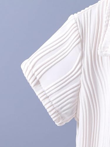 SweatyRocks Boys Two-Piece Button Down Shorts Set
