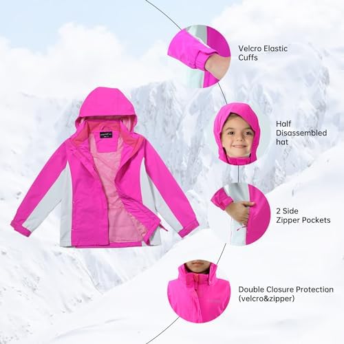 Yingjielede Waterproof and Windproof rain jackets for kids