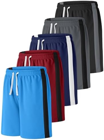 5Pack Resinta Boys Basketball Shorts