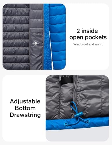 Weather-Resistant Puffer Jacket Lightweight Warm Easy to Carry