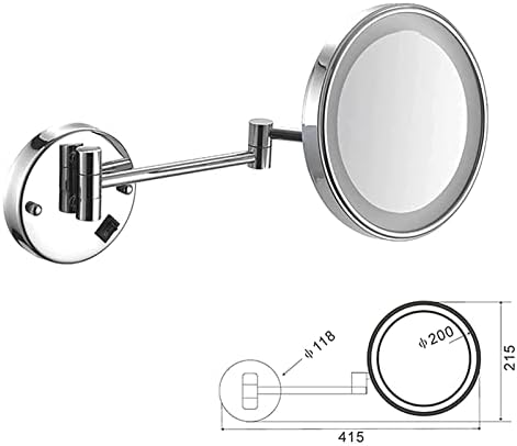Magnifying Wall Mirror with LCD Lights