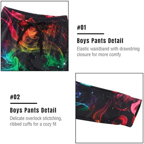 UNICOMIDEA Funny Joggers for Boys Girls Sweatpants with Drawstring