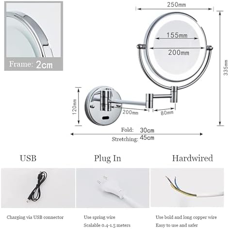 Lighted Makeup Mirror with Sensor Rose Gold Vanity