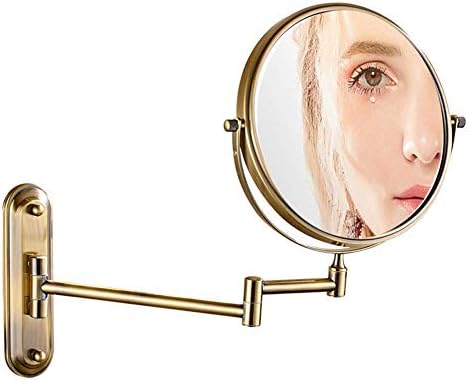Wall-Mounted Makeup Mirror with 360-Degree Swivel