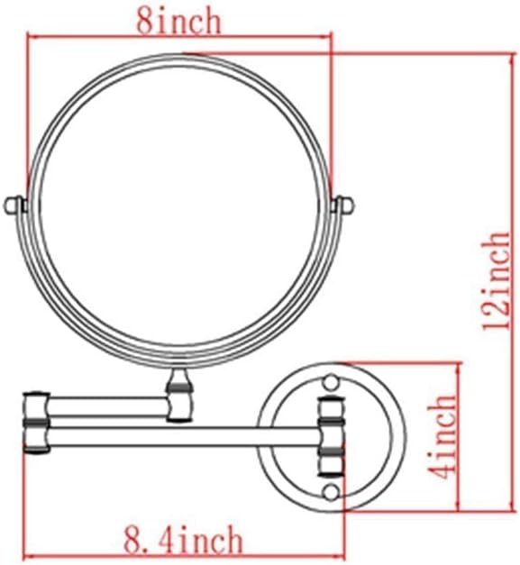 Sturdy Double-Sided Makeup Mirror for Bathroom