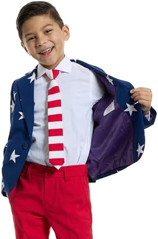 Patriotic 4th of July Boys USA Flag Suit