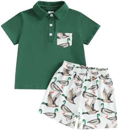 Duck Hunting Toddler Boy shorts set from Gaono