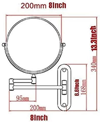 FUDGIO Extendable 360 Rotation Makeup Mirror