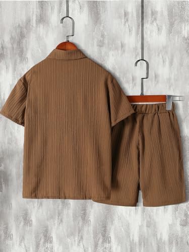 BAEDRM Boys Fashionable 2-Piece Short Long Sleeve Set
