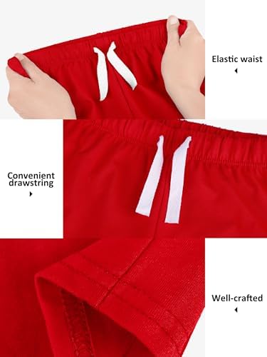 Resinta 5-Piece Toddler Boys Cotton Shorts Set