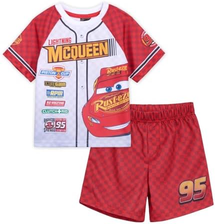 Disney Lightning McQueen T-Shirt Shorts for Boys Toddler to Teenager