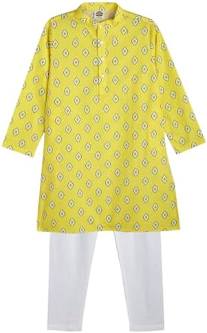Curious Little Boys Ethnic Kurta Pyjama Set Perfect for Festive Occasions