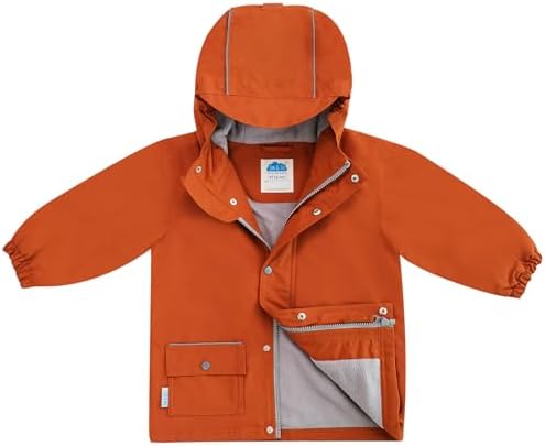 JAN JUL Waterproof Fleece Lined Rain Jacket for Kids