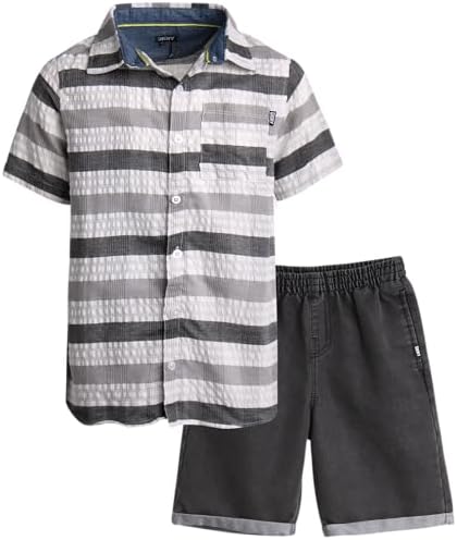 DKNY Boys 2-Piece Set with Shirt and Shorts