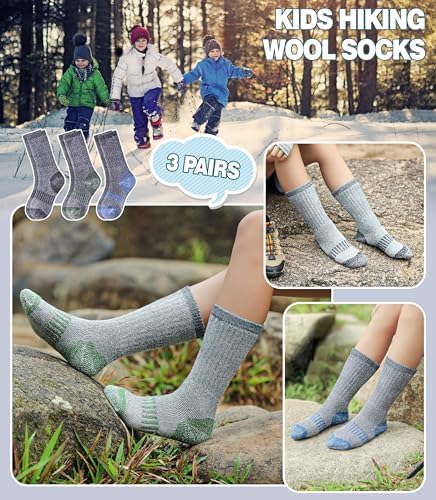 DOSKONI Kids Thermal Wool Socks