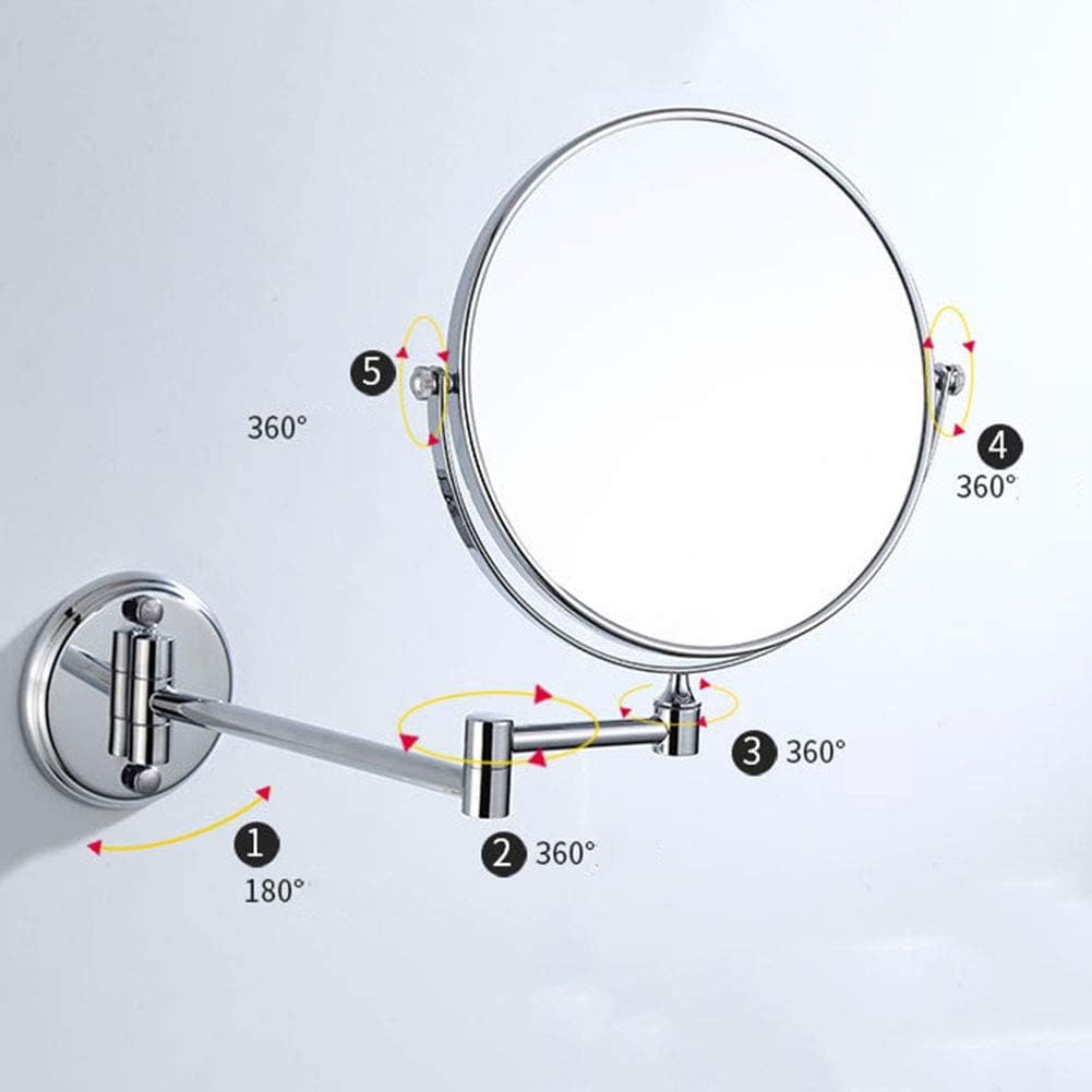 Wall-Mounted Makeup Mirror with 3X Swivel Extendable