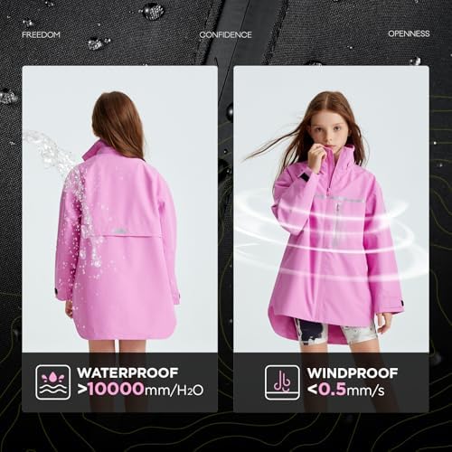 HAPPY NOCNOC Waterproof Kids Rain Jacket