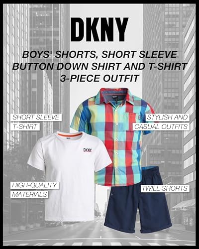 DKNY Boys 3 Piece Short Set for 2T-7
