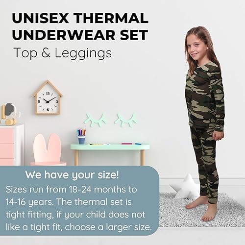 Ultra Dry Thermal Underwear for Kids Extreme Ultralight Warmest Set