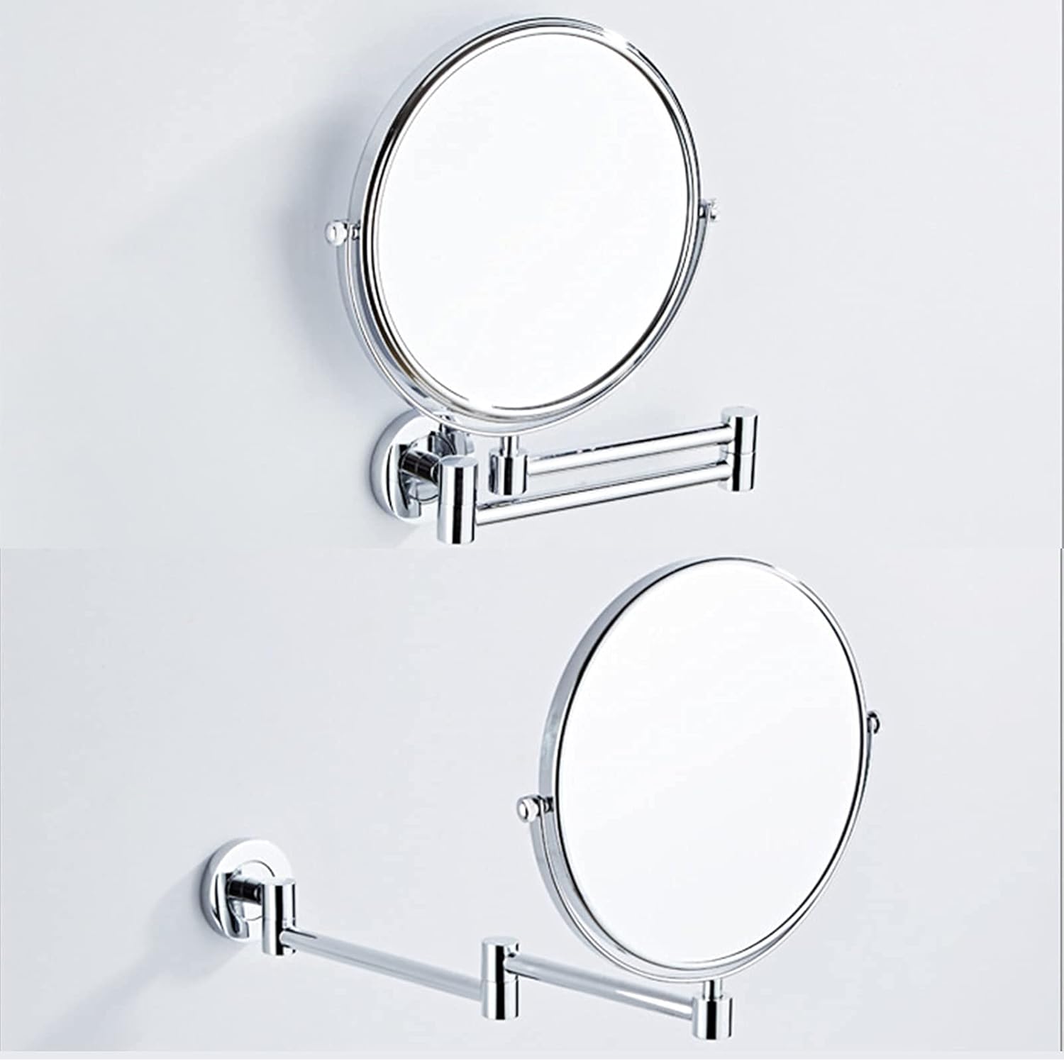 DEIHGE Magnification Wall Mounted Makeup Mirror - Double Sided 360 Swivel Foldable