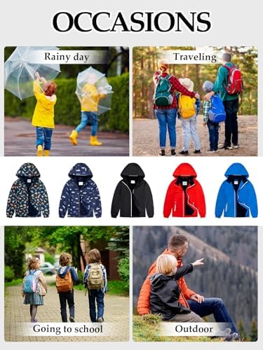 PAMLULU Boys Girls Kids Softshell Jacket With Hood