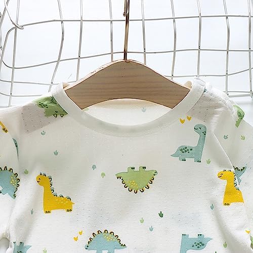 Cartoon Strawberry Dinosaur Toddler Boys Girls Short Sleeve Clothing