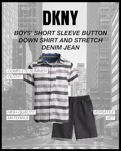 DKNY Boys 2-Piece Set with Shirt and Shorts
