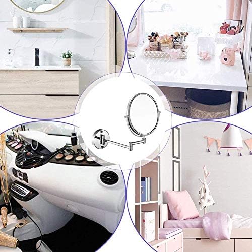 LCARY Wall Mirror with 360 Degree Swivel and Extendable Arm