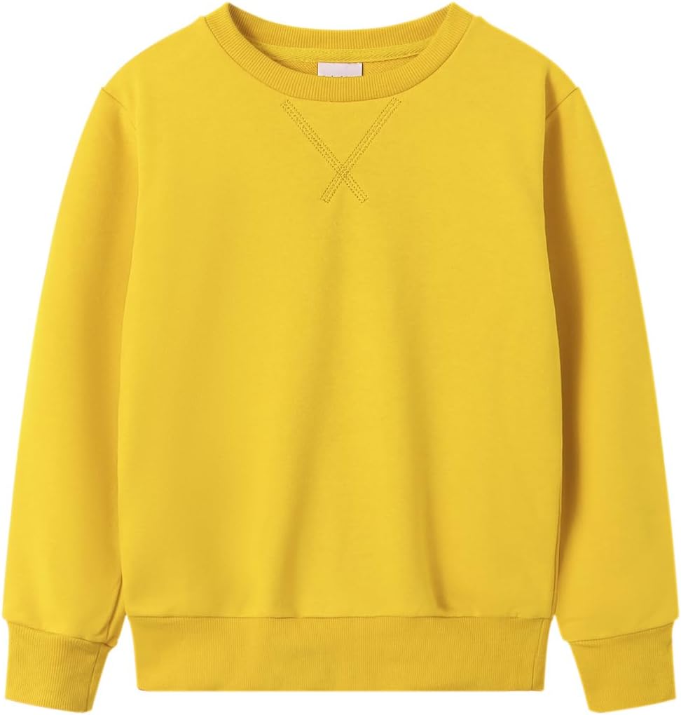 SpringGege Youth Basic Crewneck Pullover for Boys 3-14