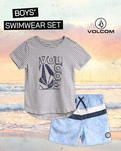 Volcom Boys Swimwear Set - Rash Guard and Board Shorts 2T-7