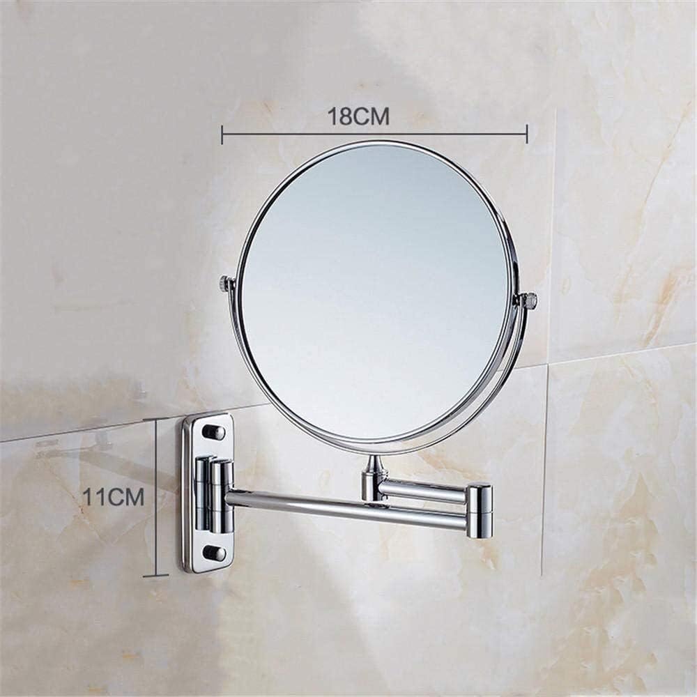 FUDGIO Wall-Mounted Vanity Mirror Folding Telescoping Beauty Assistant