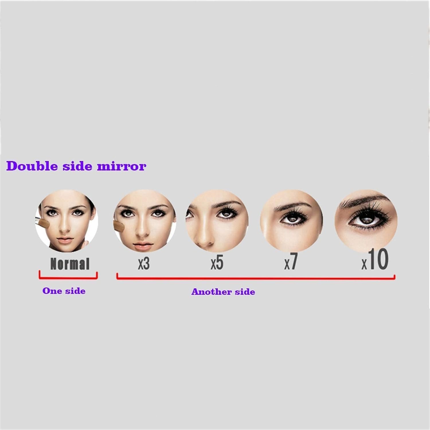 wall-mounted makeup mirror with magnifying function