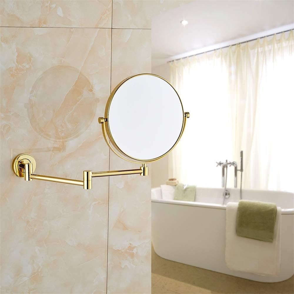 Sturdy Adjustable 8-Inch Wall-Mounted Makeup Mirror