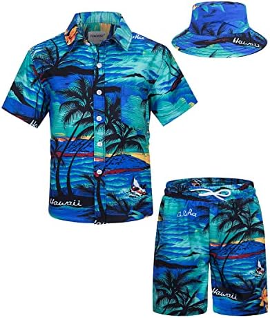 Fun Hawaiian Shirts for Boys Little Big Beach Outfits TUNEVUSE