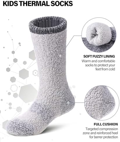 DOSKONI Kids Thermal Wool Socks