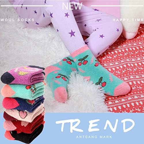 ANTSANG Kids Merino Wool Socks for Boys Girls Warm Stretchy and Durable