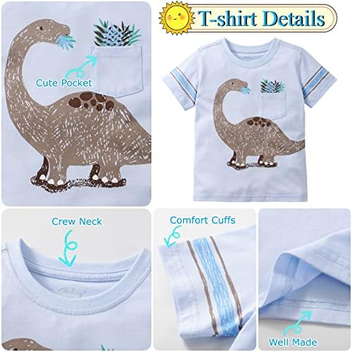 Gorboig Toddler Boys Dinosaur-Sprint Summer Outfits 2-7T