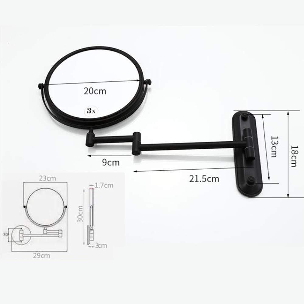 FUDGIO 3X Magnification Round Makeup Mirror with 360 Rotating Double Sided 1