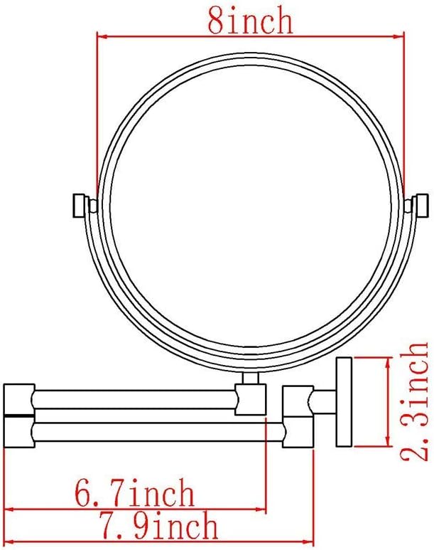 Sturdy Adjustable Makeup Mirror for Bathroom