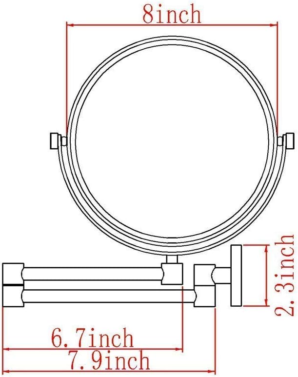 Wall-Mounted Makeup Mirror Set