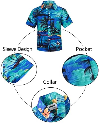 Fun Hawaiian Shirts for Boys Little Big Beach Outfits TUNEVUSE