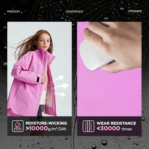 HAPPY NOCNOC Waterproof Kids Rain Jacket