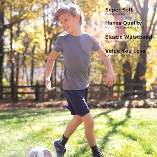 Compact Hanes Boys Jersey Shorts for 2