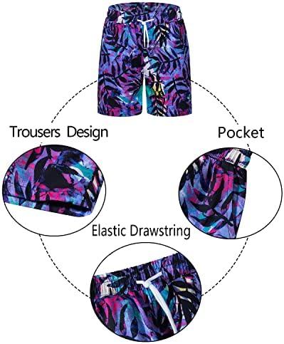 TUNEVUSE Little Big Boys Hawaiian Button Down Shirts and Shorts Sets