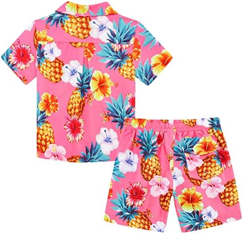 UNICOMIDEA Boys tropical Hawaiian Outfit Set forKids