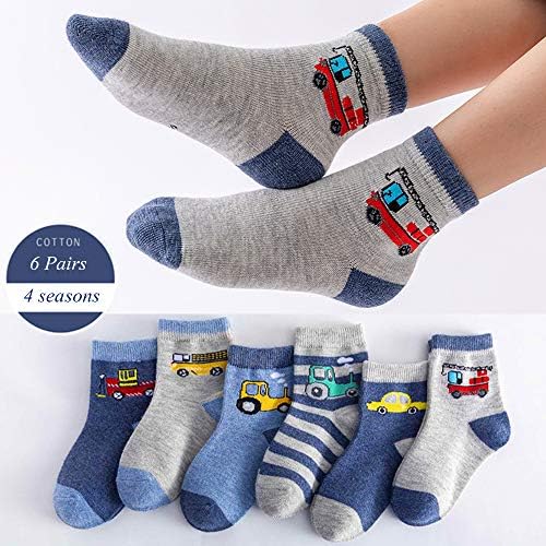 CHUNG Little Big Boys Cotton Socks with Dinosaur Pattern